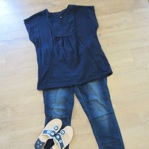 Navy J. Crew Tunic